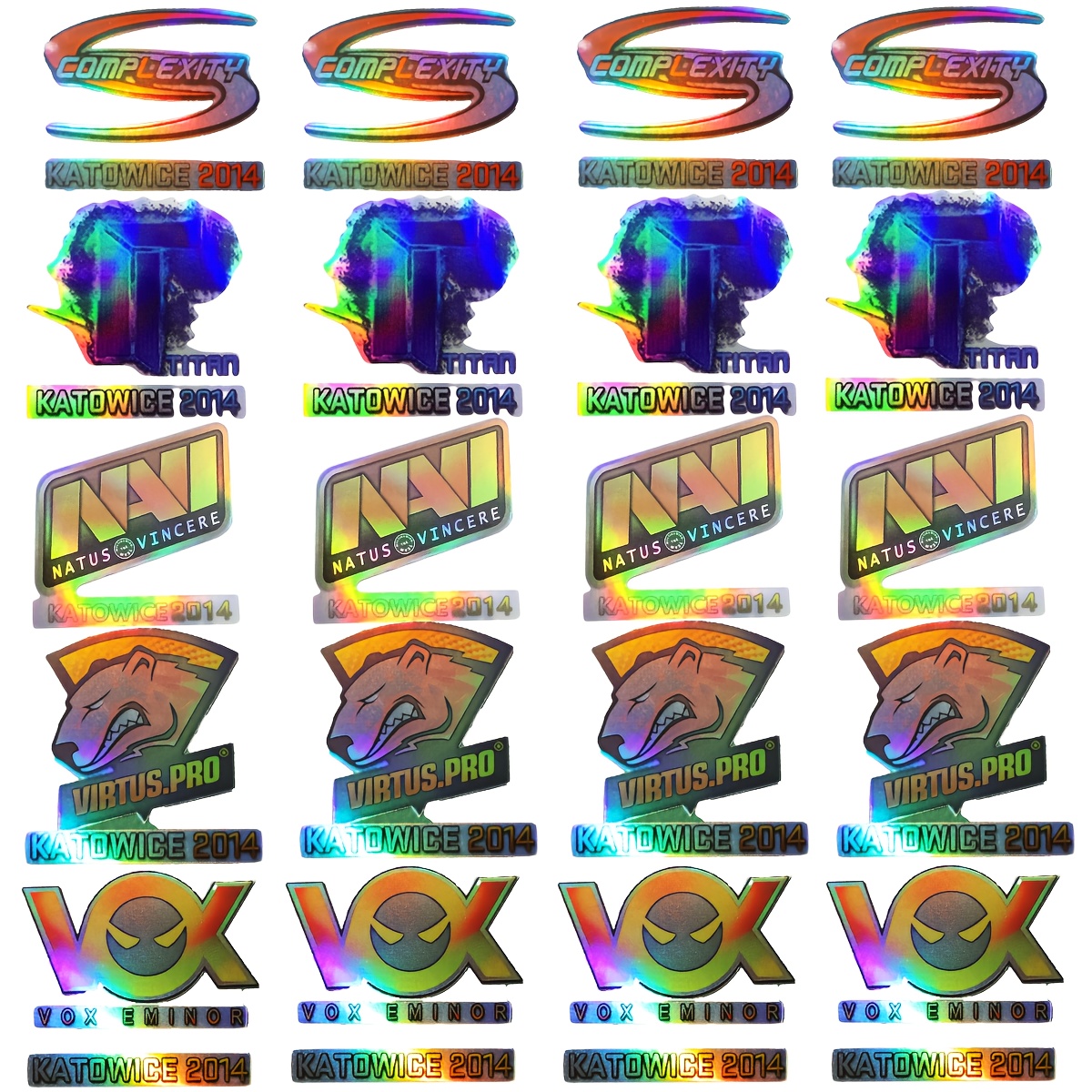 Esports Gaming Team - 1SET Holographic Esports Team Stickers 2014