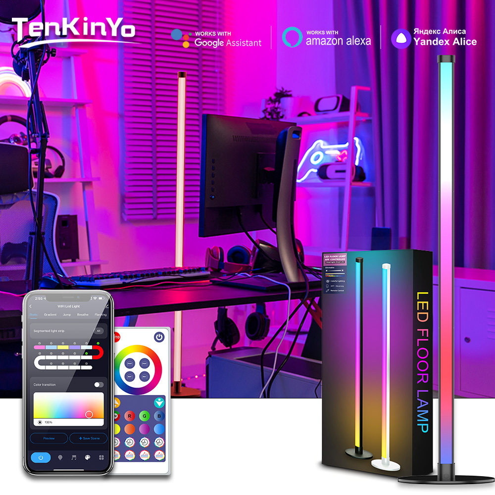RGBIC Corner Floor Lamp  Smart - Esports Gaming Bed recension och pris