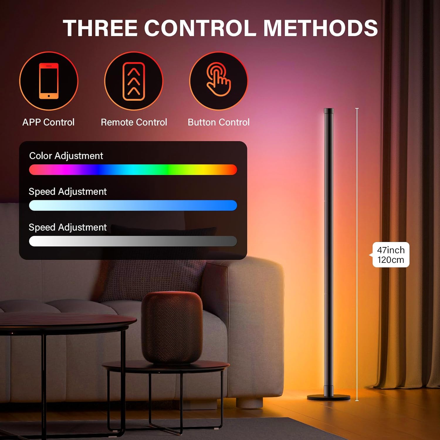 RGBIC Corner Floor Lamp  Smart - Esports Gaming Bed recension och pris