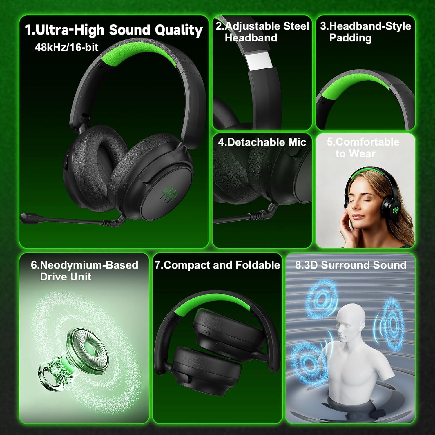 Foldable Gaming Headset For Xb - Esports Wireless Gaming Headset recension och pris