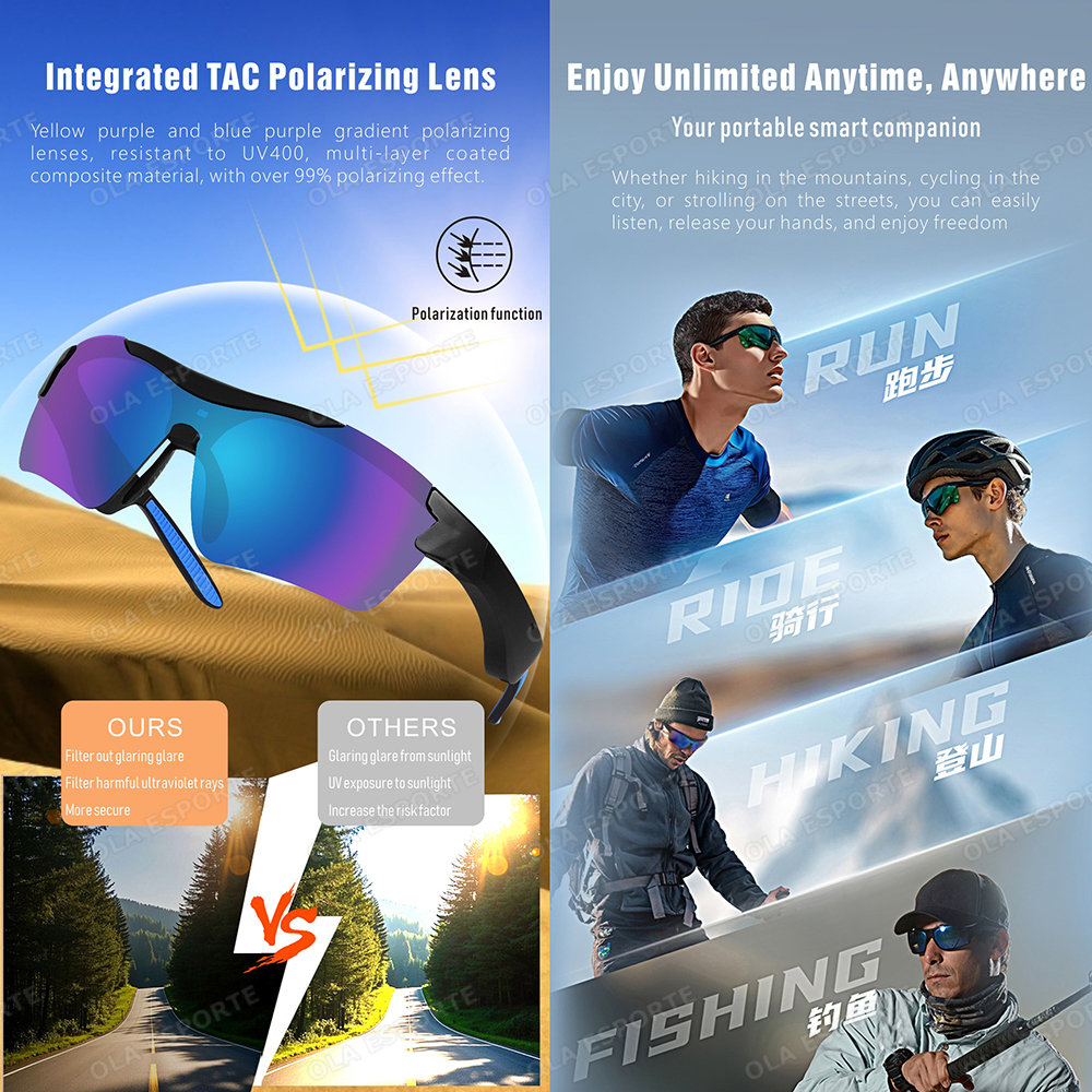 Smart Cycling Glasses Men Blue - Esports Gaming Remote recension och pris
