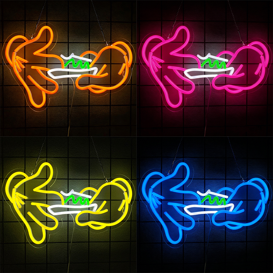 Game Led Neon Sign, Glove Icon - Esports Gaming Gloves recension och pris