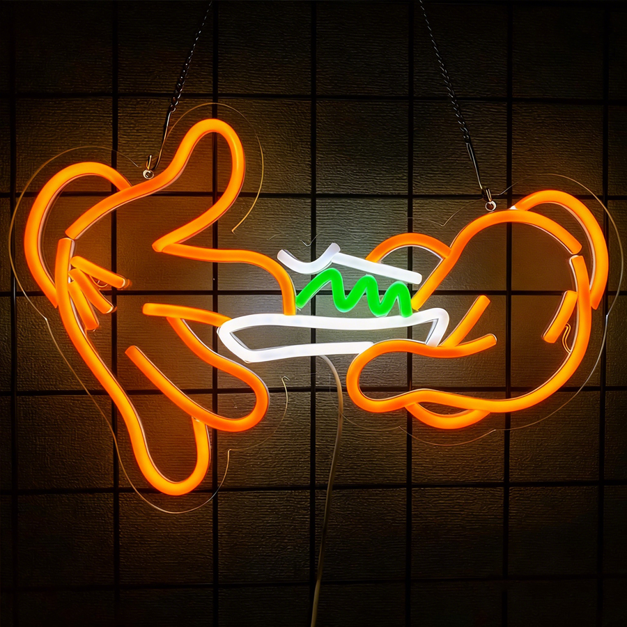 Game Led Neon Sign, Glove Icon - Esports Gaming Gloves recension och pris
