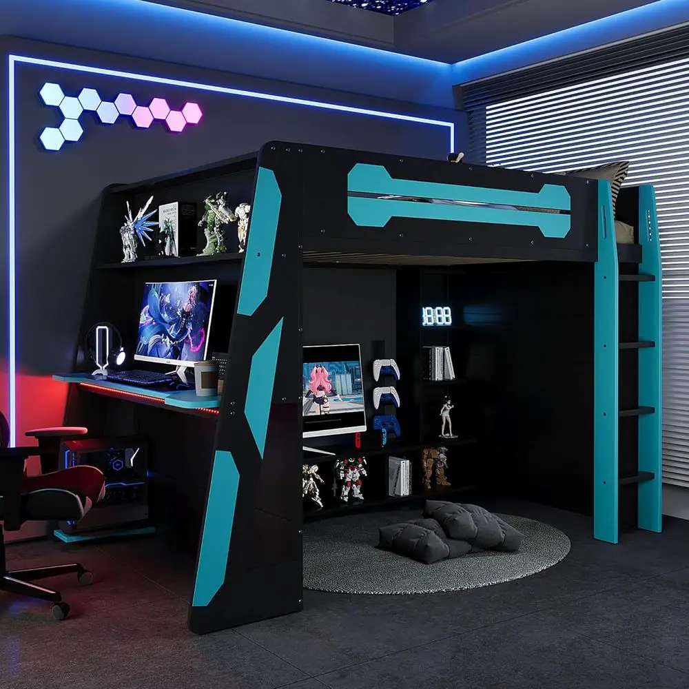 Customizable Large Wood Gaming - Esports Gaming Bed recension och pris