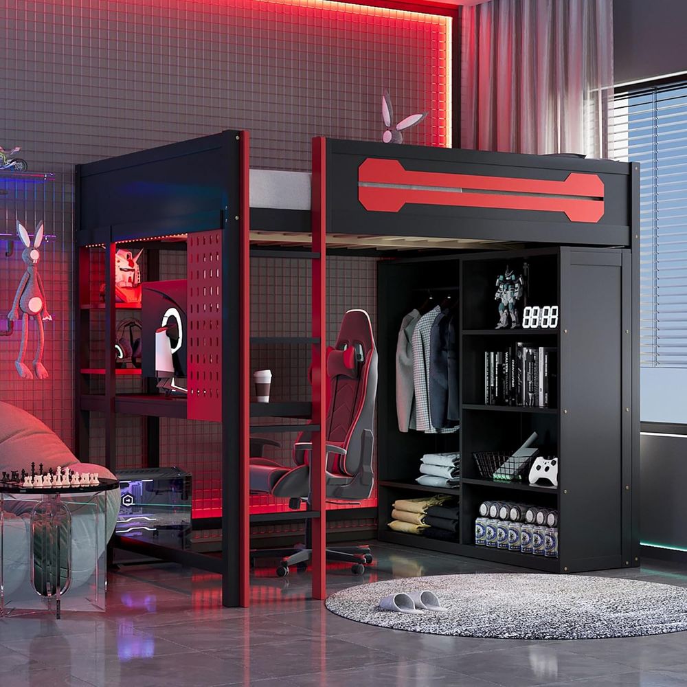 Wood ull Size Gaming Lot Bed w - Esports Gaming Bed recension och pris
