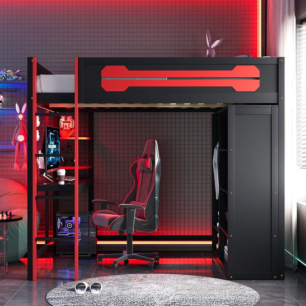 Wood ull Size Gaming Lot Bed w - Esports Gaming Bed recension och pris
